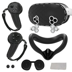 �y�V���E�t���J�o�[�zMeta Quest 3S �V���R���ی�Z�b�g 7in1/6in1 �w�b�h�Z�b�g�J�o�[ �R���g���[���[�O���b�v �t�F�C�X�J�o�[ �����Y�ی�t�B���� �P�[�X�t�� 6�_�Z�b�g 7�_�Z�b�g
