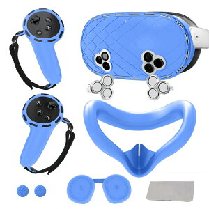�y�V���E�t���J�o�[�zMeta Quest 3S �V���R���ی�Z�b�g 7in1/6in1 �w�b�h�Z�b�g�J�o�[ �R���g���[���[�O���b�v �t�F�C�X�J�o�[ �����Y�ی�t�B���� �P�[�X�t�� 6�_�Z�b�g 7�_�Z�b�g