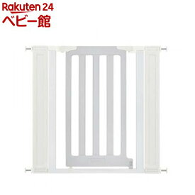 ベビーセーフティゲート LDK-STYLEII 追加フレーム2個付 ホワイト＆グレー(1セット)【カトージ(KATOJI)】[拡張フレーム付き 67〜95cm幅 ベビーガード]
