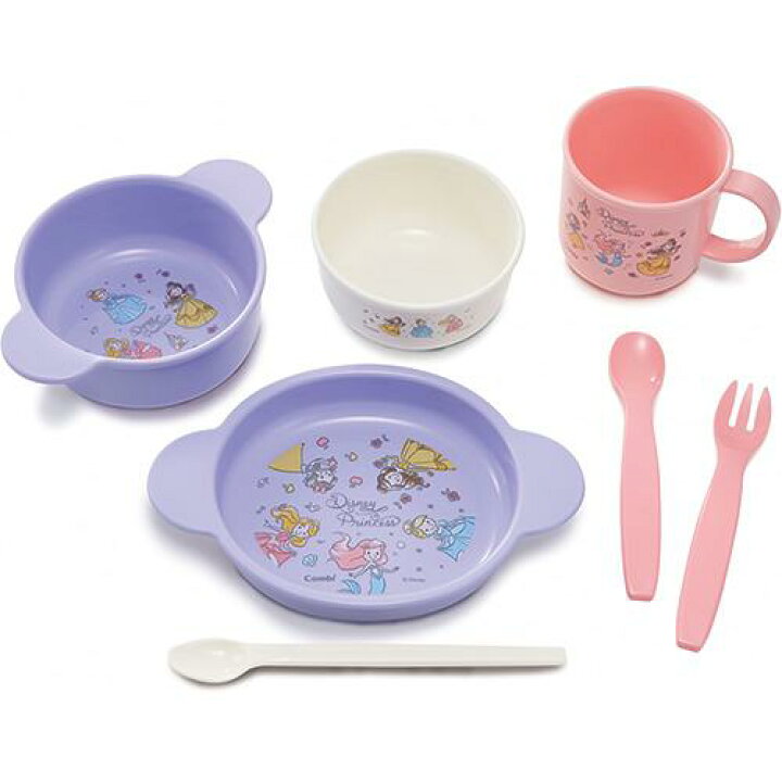 楽天市場 スマイル食器セット Hディズニープリンセス 1セット コンビ お食事グッズ ベビー食器 楽天24 ベビー館