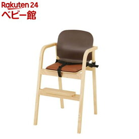 レストランハイチェア ST ブラウン(1脚)[ベビーチェア スタッキング 飲食店 施設向け]