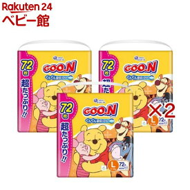 グーン ぐんぐん吸収パンツ Lサイズ ディズニー 超たっぷり(3袋入×2セット(1袋72枚))【グーン(GOO.N)】