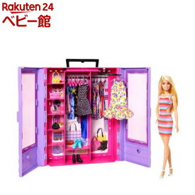 バービーとパープルのクローゼット ドール＆ファッションセット HJL66(1セット)【バービー(Barbie)】[着せ替え人形 ハウス 洋服 クローゼット お人形セット]