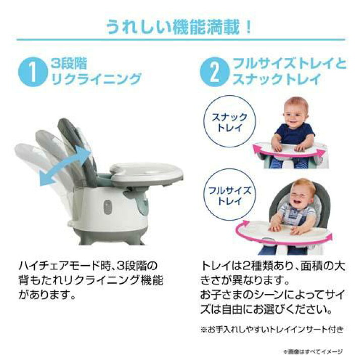 楽天市場】グレコ フロアツーテーブル 7-in-1ハイチェア オスカー GR(1 