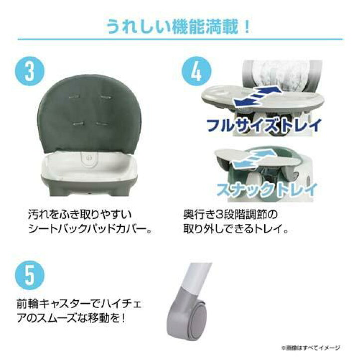 楽天市場】グレコ フロアツーテーブル 7-in-1ハイチェア オスカー GR(1 