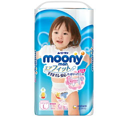 送料無料ム−ニ−マンパンツエアフィット4パックセット女の子L_176枚ユニ・チャームUnicharmおむつ・トイレ・お風呂・ケアグッズおむつ(パンツタイプ)