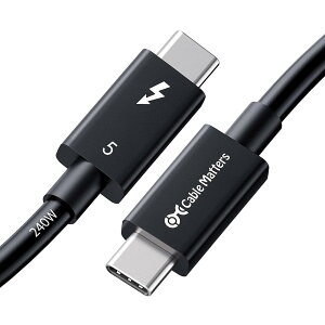 [IntelF] Cable Matters 80Gbps Thunderbolt 5 P[u - 1mA[ő120Gbpsш敝u[XgE240W[dE8K / 4K 540Hz]AT_[{g5P[uAThunderbolt 4/USB4/USB-CΉAubN