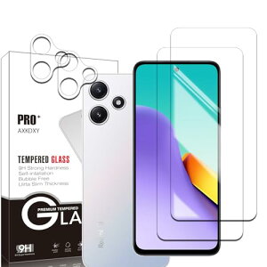 �y2+2���Z�b�g�zXiaomi Redmi 12 5G �p�� �K���X�t�B����(2��) + �����Y�ی�t�B���� (2��) �t�B���� Redmi 12 �p�� �����K���X�t��