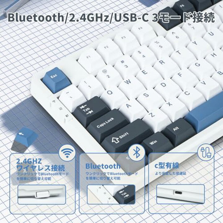 楽天市場】Enmakpak x VGN V87 ゲーミングキーボード 無線メカニカル 
