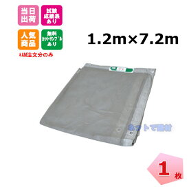 防炎メッシュシート グレー 1.2m×7.2m（450P）1枚 KMネクスト 141280316