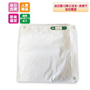 白防炎シート 10m×10m(500P) ハトメあり 白防炎 建築 建設 工事現場用 野積みカバー 目隠しシート 業務用 塗装作業 雨水対策 倉庫間仕切り 模擬店 野外作業 輸入品 【送料無料】