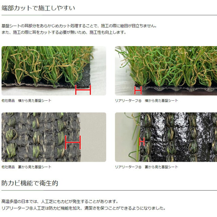 楽天市場】リアリーターフ 1本 ミドルプラス 25mm 幅1m×10m RET25FR-1 