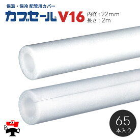 水道配管用パイプカバー カブセール V16 長さ2m 内径22mm×外径42mm×10mm厚 65本 ハイランド 個人宛配送不可