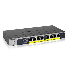 NETGEAR ( ネットギア ) 卓上型コンパクト アンマネージ スイッチングハブ GS108PP-100AJS PoE+対応 (123W) ギガビット8ポート 静音ファンレス 省電力設計 リミテッドライフタイム保証 ラックマウント対応 エナジーエフィシェントイーサネット プラグアンドプレイ 高性能