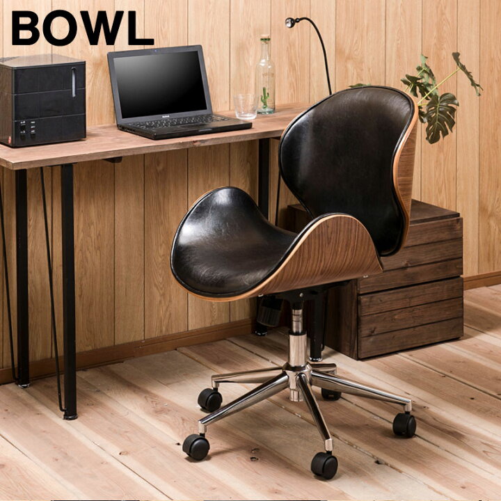 楽天市場 Bowl キャスター付きチェア アメリカンヴィンテージ オフィスチェア イス ワークチェア 椅子 ミッドセンチュリ レトロ かっこいい おしゃれ ブラックレザー レザー ブラック 黒 レッド 赤 椅子 イス テレワーク ネット家具ｂａｎｂａｎ
