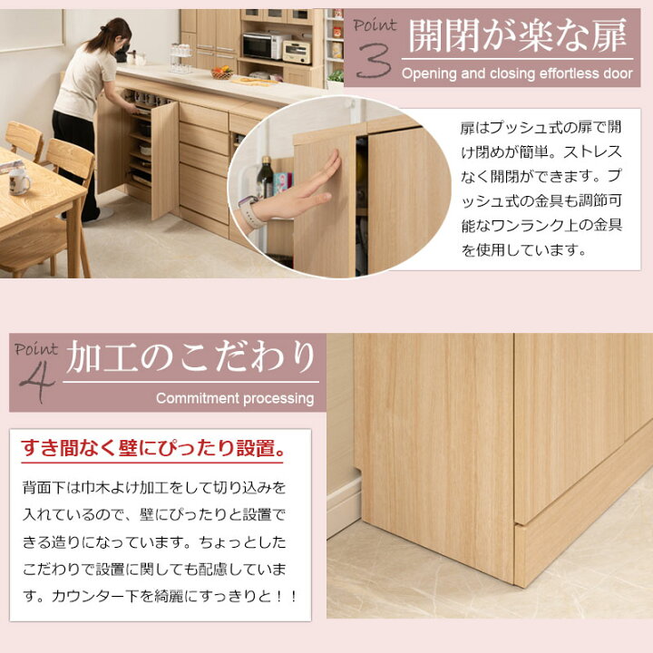 楽天市場】キッチンシリーズ Marine カウンター下収納 キャビネット 幅 