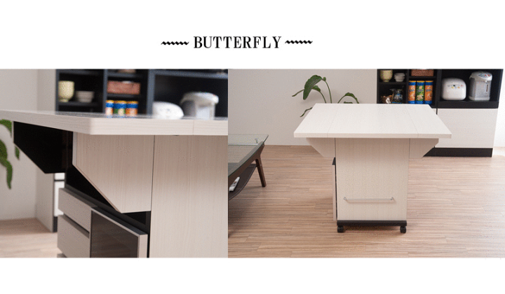 両バターテーブル SUCCESS ホワイト/ブラック 119.5cm 両バターテーブル SUCCESS ホワイト/ブラック 119.5cm