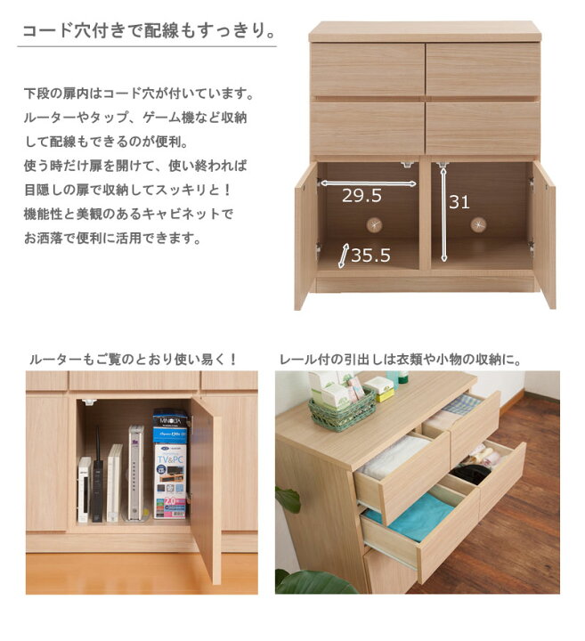 楽天市場】【SQUARE】シリーズ スクエアキャビネット幅70ハイ 引出し 