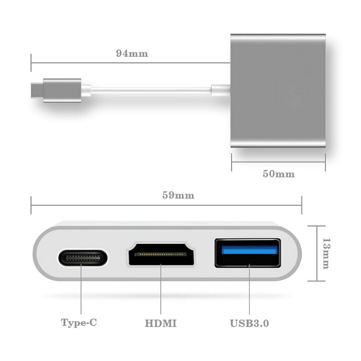楽天市場】Type-cハブ Nintendo Switchドック代替品 Switch変換アダプター Type-c変換アダプター 3ポート搭載 HDMI  4K高画質出力 テレビで大画面 USB3.0高速データ伝送 : ネットキー