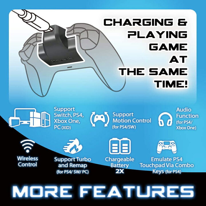 楽天市場】PS4やSwitchでXboxコントローラが使えるBrook X One 