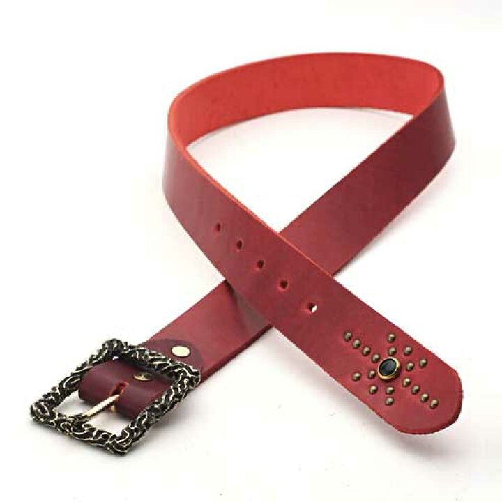 楽天市場 S Factoryエスファクトリー 4cm幅 栃木レザー ジェムストーンベルト バックルセット カウレザー レッド 牛革 レザー 革 ベルト スタッズ メンズ 本革 ｓ ｆａｃｔｏｒｙ