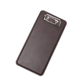 S'FACTORYエスファクトリー 伝票サイズ シングル レザーバインダー ブラウン カウレザー（牛革）書類入れ バインダー クリップファイル クリップボード ホルダー 領収書 小切手