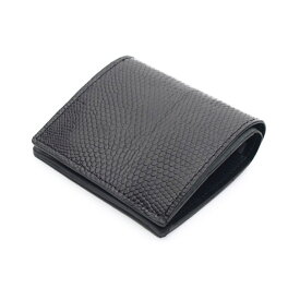 S'FACTORYエスファクトリー スナップ ミニウォレット ブラック リザード（トカゲ革）メンズ 革財布 ミニ財布 手のひら 小銭入れ付き コインケース 本革