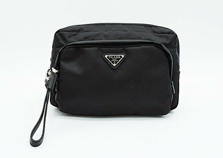 楽天市場】【中古】 美品 【PRADA プラダ】 ナイロンポーチ クラッチ 