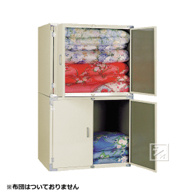 川辺製作所 カラー鋼板製 布団タンス （2台組） 扉式 布団収納庫 ~R~
