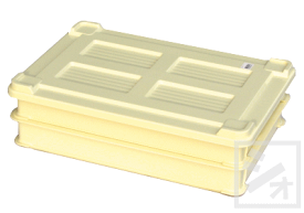 平和工業 餅箱 2段セット （アイボリー） （570×385×高さ80mm） フードコンテナー