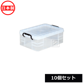 【法人配送限定】 和泉化成 収納ボックス 3642 セーフティBOX4型 クリア （10個セット） 日本製 ~R~