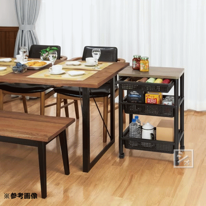 楽天市場】不動技研 ウッドスタイルワゴン 引き出し付き キャスター