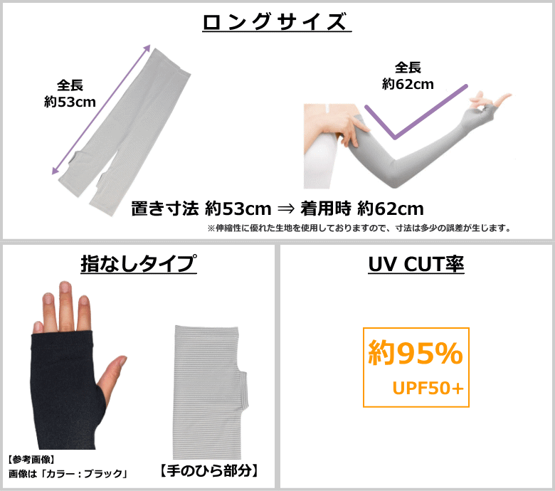 メーカー公式ショップおたふく手袋 UV手袋 アームカバー 指なし UV