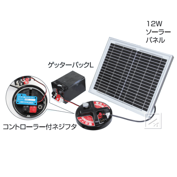 楽天市場】末松電子 電気柵 #814 12Wソーラーパックセット ~R