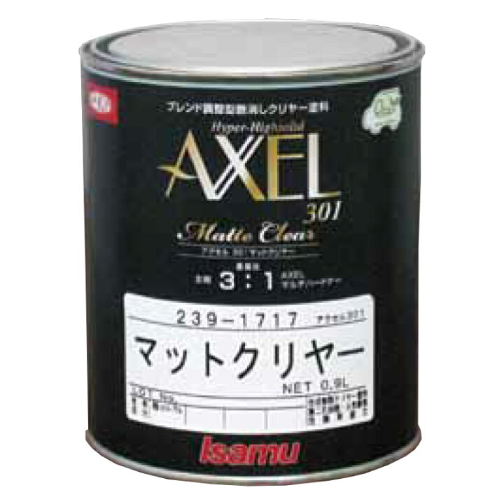 楽天市場】イサム塗料 アクセル 301 マットクリヤー 0.9L 取寄 
