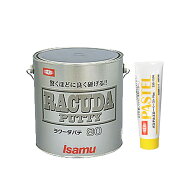 イサム塗料 ラクーダパテ 80 標準 3kg ＋ 硬化剤 (各1本 セット) 33559452 33515085 即日発送