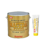 イサム塗料 ラクーダパテ 120 標準 3kg ＋ 硬化剤 (各1本 セット) 33559212 33515085 即日発送