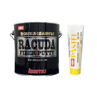 イサム塗料 ラクーダ ファイバーパテ 標準 3kg + 硬化剤 (各1本 セット) 33559522 33515085 即日発送