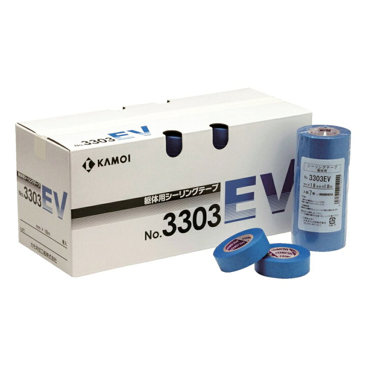 楽天市場】カモ井加工紙 マスキングテープ No.3303-EV 18mm ×18m 70巻 