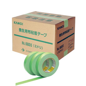 カモ井加工紙 マスキングテープ No.6800 緑 25mm ×25m 60巻入 即日