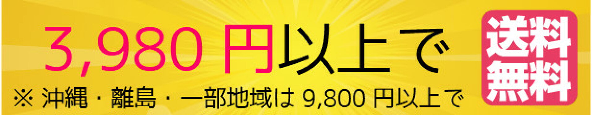 3980円以上で送料無料