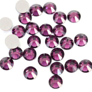 ラインストーン ガラス製 アメジスト SS3〜SS30 ガラスラインストーン ネイル デコ レジン ストーン パーツ ガラス ネイルパーツ セルフネイル ジェルネイル 衣装製作 紫 パープル ダイヤモン