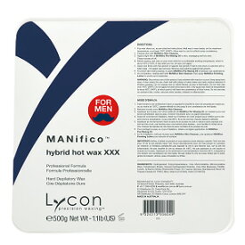 [ 大容量 ] メンズ 脱毛 vio ワックス ライコン Lycon MANifico ハイブリッド マニフィコ ハードワックス 500g ムダ 毛 処理 ブラジリアン 脱毛 おすすめ Wax ロジンフリー 男性用
