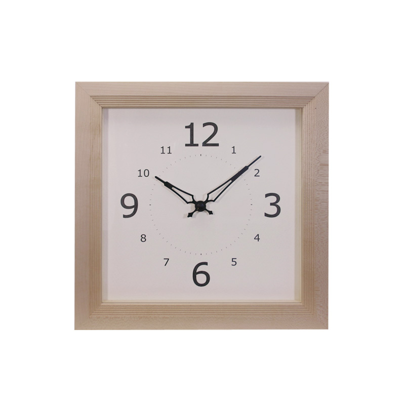 木のぬくもりたっぷりのナチュラルな時計です 木製 卸直営 時計 新作送料無料 NT 107350 リブクロック 置き型共用時計 壁掛け 送料無料 スクエアNT