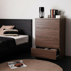 衣類収納 4段 ブラウン おしゃれ 幅60 nux ヌクス チェスト 洋服タンス たんす ランドリーチェスト 収納