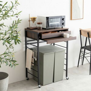 キッチンカウンター レンジ台 ゴミ箱上ラック キッチンボード レンジラック キッチンラック キッチン 収納 キッチン棚 60cm幅 引き出し コンセント