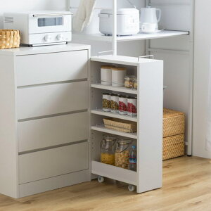 隙間収納 20cm 洗面所 キッチン おしゃれ すきま収納 隙間収納ラック 隙間ラック スキマ収納 収納棚 棚 キッチンラック ランドリーラック キャスター付き