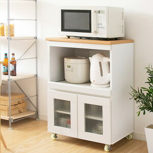 レンジ台 幅60 キャスター付き おしゃれ ホワイト キッチン収納 キッチンワゴン キャビネット 白 キャスター付きワゴン キッチンカウンター コンセント付き