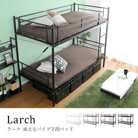 2段ベッド シングル ベッド おしゃれ シンプル ロフトベット 二段ベット 分割可能 Larch ラーチ 耐震性抜群 頑丈 省スペース 安い システムベッド シングルベッド