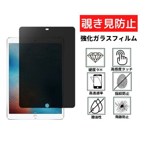 iPad Air 13 インチ 2024年 覗き見防止 フィルム 強化ガラス ガラスフィルム 光沢 指紋防止 飛散防止 硬度9H 高透過 タブレット アップ